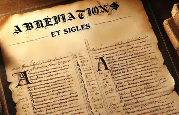 Décryptez les abréviations et sigles des archives anciennes